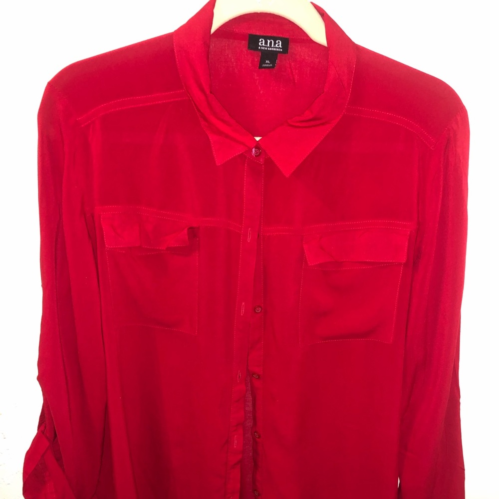 ANA red blouse XL used